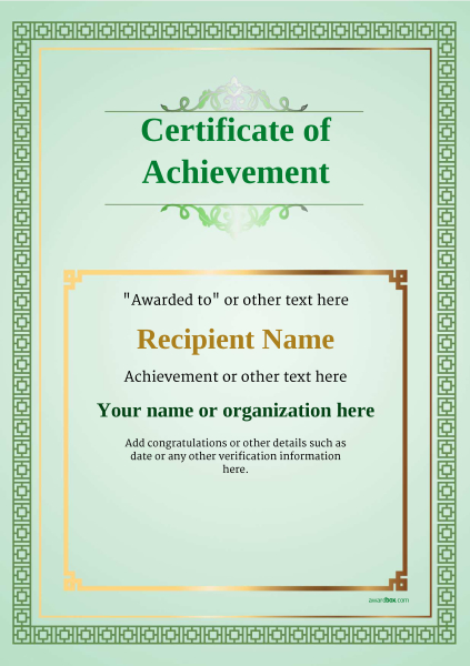 certificates of achievement templates