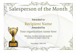 salesman of the year award